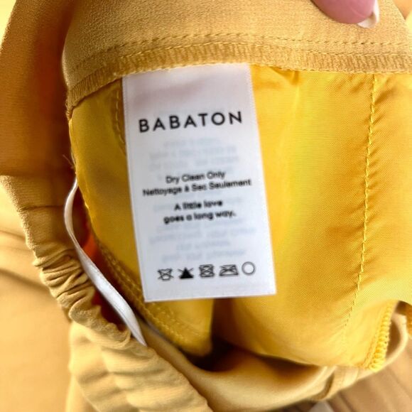 Aritzia Babaton Conan Terado Mustard Yellow Side Stripe Trouser - Picture 5 of 8